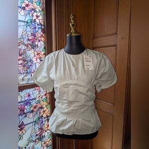 NWT Zara Peplum Top